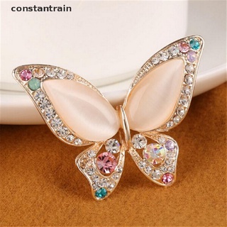 [cons] 1* broche de ópalo de diamantes de imitación para boda mariposa broche para mujer mejor regalo mx131-3