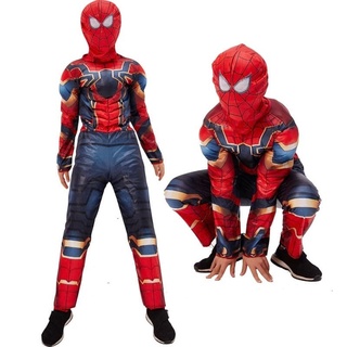 Spiderman disfraz niños Iron Spider Cosplay superhéroe espuma muscular cumpleaños - L