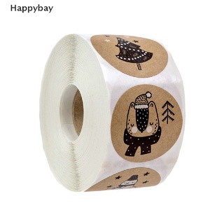 Happybay 500 unids/ rollo feliz día de navidad Animal pegatinas de papel navidad etiqueta pegatina esperanza de que usted puede disfrutar de sus compras