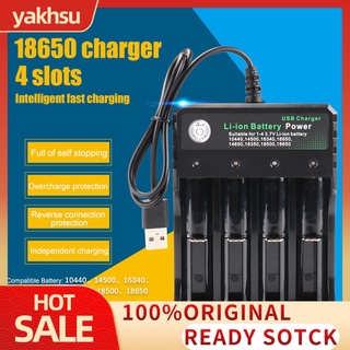 Yakhsu cargador De batería inteligente recargable Universal Li-Ion Para 18650 18500 16340 14500
