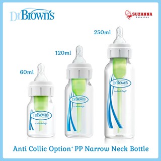 Dr.brown's Anti Collic Option + PP botella de cuello estrecho - botella de leche para bebé