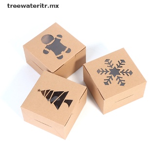 [nuevo] 8 cajas de regalo de galletas de papel kraft de navidad, bolsas de embalaje de alimentos [treewateritr]