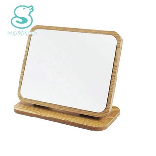 Vanity Mirror Wooden Rustic Surface Countertop Desktop Stand Travel Mirror Foldable Dressing Table Bedroom Adjustable-2