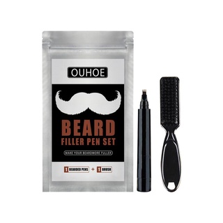 Beard Pen Waterproof Sweatproof Wax Eyebrows Mustache Filling Hair For Men Applicator W1N3