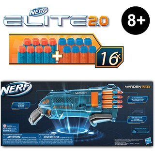 Nerf Elite 2.0 Warden DB 8 Blaster 16 dardos niños pistola de juguete