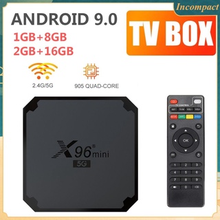 nuevo x96 mini 5g+2.4g wifi de doble frecuencia iptv box android 9.0 tv box smart ip tv set top box incompacto