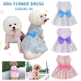vestido de mascota con lazo diseño decorativo transpirable mascotas perros gatos vestido sin mangas para el verano (3)