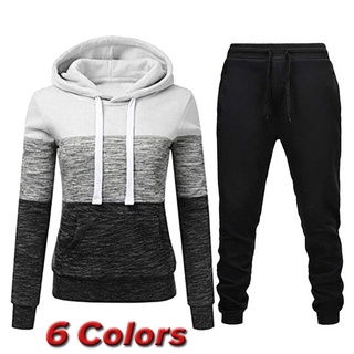 Autumn Winter Women Hoodie Set Women's Tracksuit Jogging Running Sweatshirt Suit Hooded Pullover and Long Pants Two Pieces Set
