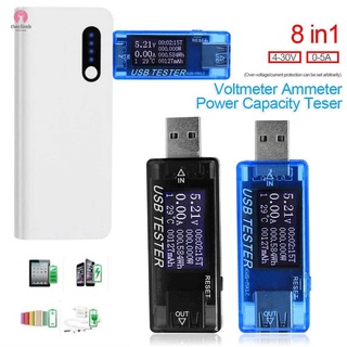 8 In 1 Multifunction USB Detector Voltmeter Ammeter Power Capacity Tester Voltage Current Meter