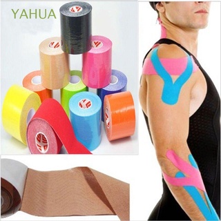 yahua venta caliente vendaje a prueba de sudor deportes cinta terapéutica dolor impermeable salud 5mx5cm músculos cuidado gimnasio/multicolor