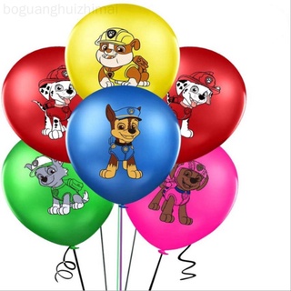 Paw Patrol 12 pulgadas 10pcs patrulla canina de dibujos animados perro látex globos niños fiesta de cumpleaños suministros decoración de boda niño regalos juguetes globo de helio BHMXG