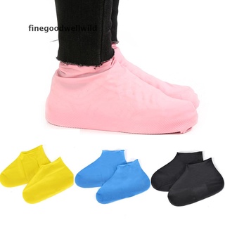 [finegoodwellwild] funda de silicona para zapatos de látex, botas de lluvia, reutilizables, antideslizantes
