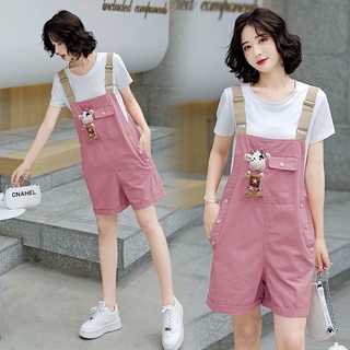 [listo stock] traje de mujer nuevo coreano strappy pantalones de moda suelto de una sola pieza pantalones cortos casual de dos piezas conjunto (2)