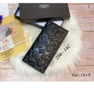 9.9 largo pliegue cartera de cuero para mujeres/hombres importación Premium completo relieve Gucci Fendi Coach Lv O (1)