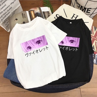 sassyme japonés de dibujos animados anime camiseta harajuku impresión ulzzang top suelto verano retro chic