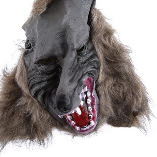 Máscara de lobo cabeza completa Halloween hombre lobo (5)