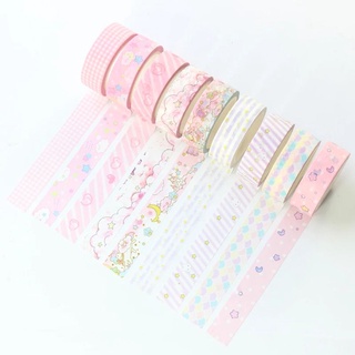 LAURA Gift Masking Tape Colorful Handbook Tape Decorative Tape Office Supply DIY Scrapbooking Students Stationery Kawaii Tape Sticker School Supplies Adhesive Tape (5)
