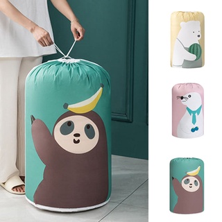 Laundry Bag Large Capacity Cute Animals Drawstring Closure Storage Bag Basket Organizer For Bedroom