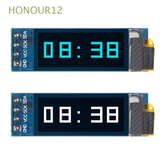 HONOUR12 módulo de pantalla OLED de 0.91 pulgadas, color blanco/azul, electrónica inteligente, LCD, módulo de pantalla SSD1306, 3,3 v, 5 v, módulo OLED, placa negra 128X32 para Arduino pantalla LCD