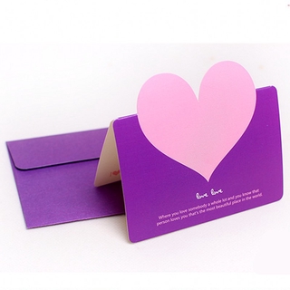 Cute Love Heart Greeting Cards / Blessing Envelope Card Xmas Cards For Valentine's Day Christmas Decoration (9)