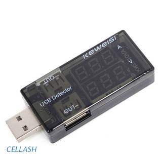 Cellash USB Current Voltage Charging Detector Mobile Power Current and Voltmeter Ammeter Voltage USB Charger Tester Double Row Shows