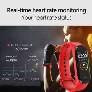 m4 hombres mujeres nuevo smart alta calidad nueva etiqueta cinturón deportes presión arterial monitor de frecuencia cardíaca reloj monitor impermeable fitness (6)