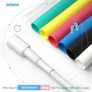 SOLANA - juego de 12 piezas de protección Universal para cables, herramientas de reparación de colores, tubo termorretráctil, Cable USB