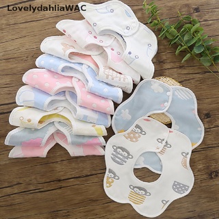 LovelydahliaWAC Baby Bibs 360 Degree Rotation Gauze Muslin Bandana Cloth Soft Newborn Baby Stuff [Hot] (1)