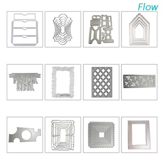 Flow Metal troqueles de corte plantilla Scrapbooking DIY álbum sello tarjetas de papel en relieve