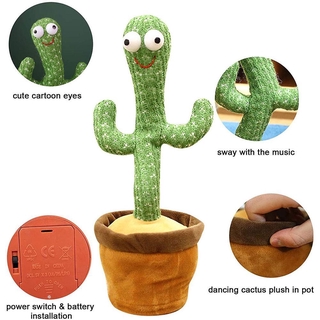 Dancing Cactus juguete Cactus peluche muñeca Twist Dancing juguetes juguete electrónico temprana infancia U5F9