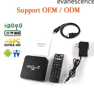 eu-plus mxq pro 4k 2.4ghz/5ghz wifi quad core smart tv box reproductor multimedia 2g + 16g/1+8g caja de tv evanescence