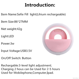 LED Flash redondo teléfono móvil luz de relleno fotografía puede Clip teléfono móvil Techstorm (9)