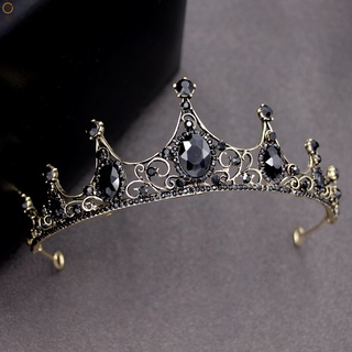 Tzj Tiara Para novia/accesorios Para el cabello con corona negra Para fiestas (1)