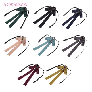 richmo Women Men Ribbon Long Large Bowknot Bow Tie Brooches With Necklace Fashion