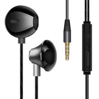 wentians - auriculares estéreo con cable de 3,5 mm, con graves profundos, auriculares intrauditivos para teléfono, pc, música, micrófono