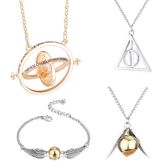 Conjunto De Joyas De Oro Turner Sintch Y Astilla Roalting Deathy Hollows Collar Adecuado Para Fans De Harry Potter