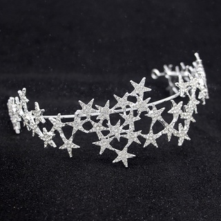 be rhinestone star diadema diadema tiara corona nupcial boda accesorio para el cabello