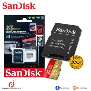 Sandisk Extreme MicroSDXC 4K 64GB 160MB/s - Original