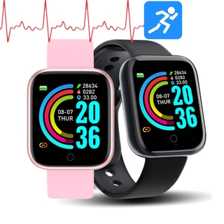 y68 smart watch life impermeable fitness tracker monitor de frecuencia cardíaca presión arterial bluetooth d20 smartwatch para ios android