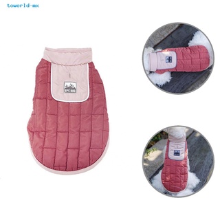 toworld Easy-wearing Pet Clothes Pet Dog Sleeveless Coat Clothes Windproof for Winter