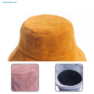 wunongnu sombrero cálido de un tamaño de color puro plano superior sombrero de cubo cómodo para la vida diaria
