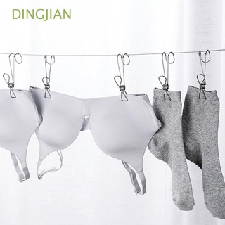 dingjian 10/20 piezas de alfileres de ropa portátil de sellado clip de ropa clavijas a prueba de viento ropa de acero inoxidable percha de secado doméstico archivo de lavado clip
