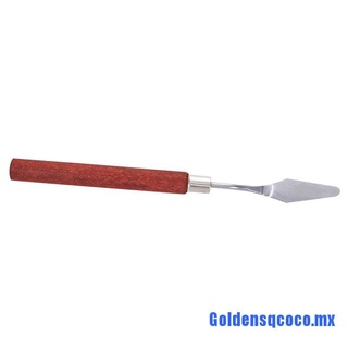 Goldensqcoco.mx: 5 cuchillos de pintura, mango de madera, espátula, cuchillo para cuchillo de pintura al óleo (7)