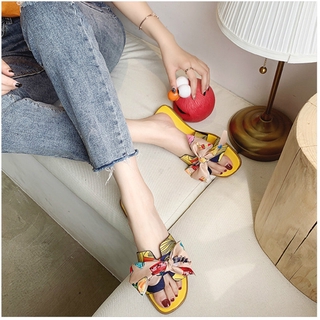 Coreano de las mujeres de fondo plano zapatillas mujer zapatos