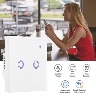 Moderno interruptor de luz Wifi instalación de pared Control de voz Compatible con Alexa Google Assistant