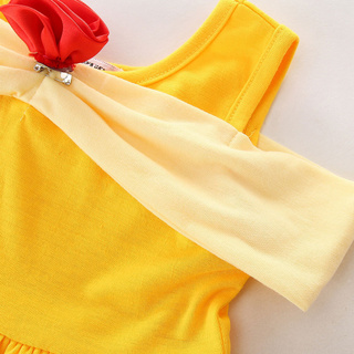🔥 Promotion 🔥Chirdren Kids Girls Princess Belle Bowknot Birthday Dresses Costume Clothing【Acyfuun.mx】 (6)