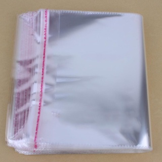 100 bolsas de plástico transparentes opp sello autoadhesivo