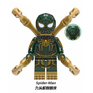 Spiderman Lego Compatible con Marvel Super Heroes Minifigures Peter Parker Silk Spider Man bloques de construcción juguetes (9)