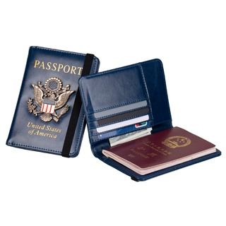 hung Pasaporte Titular De Cuero Caso De La Tarjeta De Viaje Organizador De Documentos (2)
