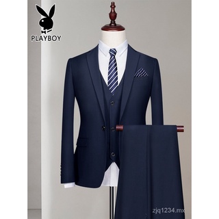 Vestido coreano Playboy traje de negocios a medida traje de boda conjunto de hombre Formal Casual novio negocios Delgado mejor hombre